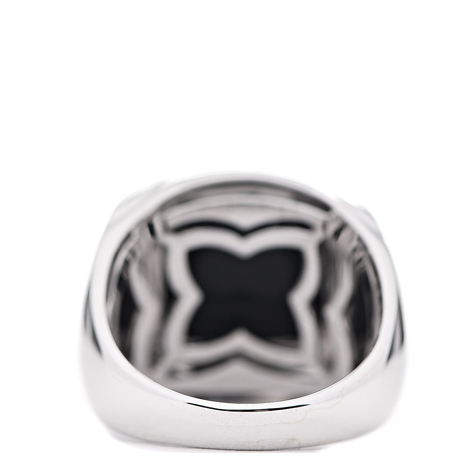 Bulgari 18K White Gold Black Onyx Pyramide Ring 55 7.25 3 of 6