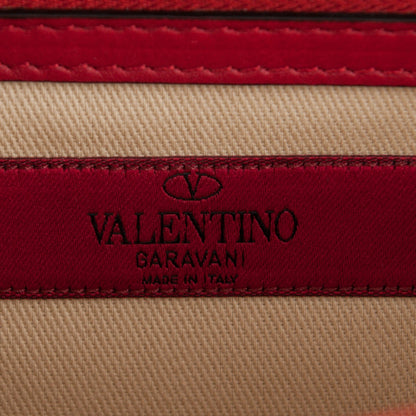 Valentino Garavani Vitello Medium Glam Lock Rockstud Flap Red 6 of 7