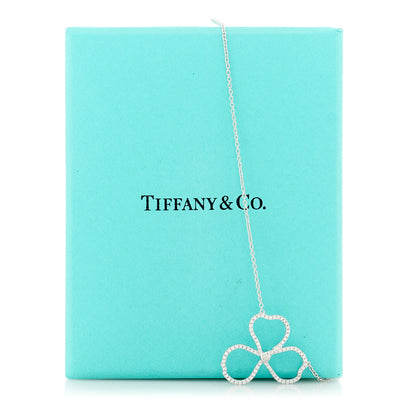 Tiffany Platinum Diamond Large Paper Flowers Pendant Necklace 5 of 5