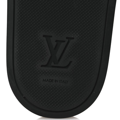 Louis Vuitton Damier Graphite Mens Waterfront Slide Sandal 9 Black 8 of 12