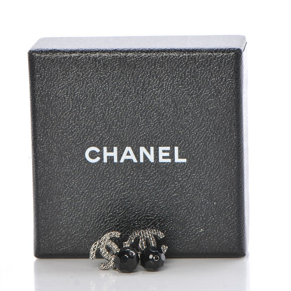 Chanel Ruthenium CC Bead Drop Earrings Black 6 of 6