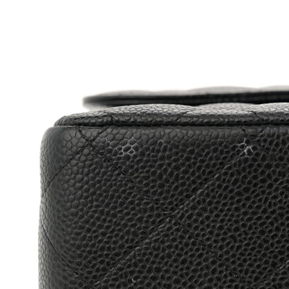 Chanel Caviar Quilted Jumbo Double Flap Black 13 of 14