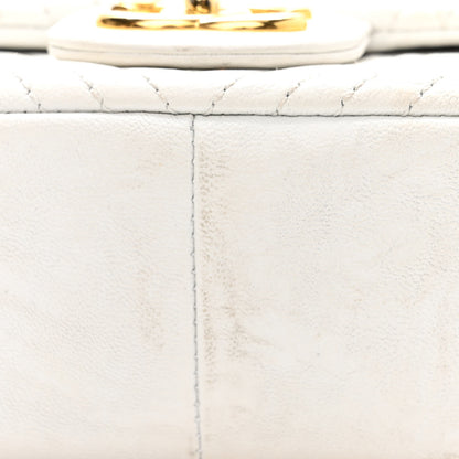Chanel Calfskin Surpique Chevron Small Flap White 14 of 14