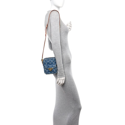 Louis Vuitton Denim Fairfax Pochette Blue 2 of 9