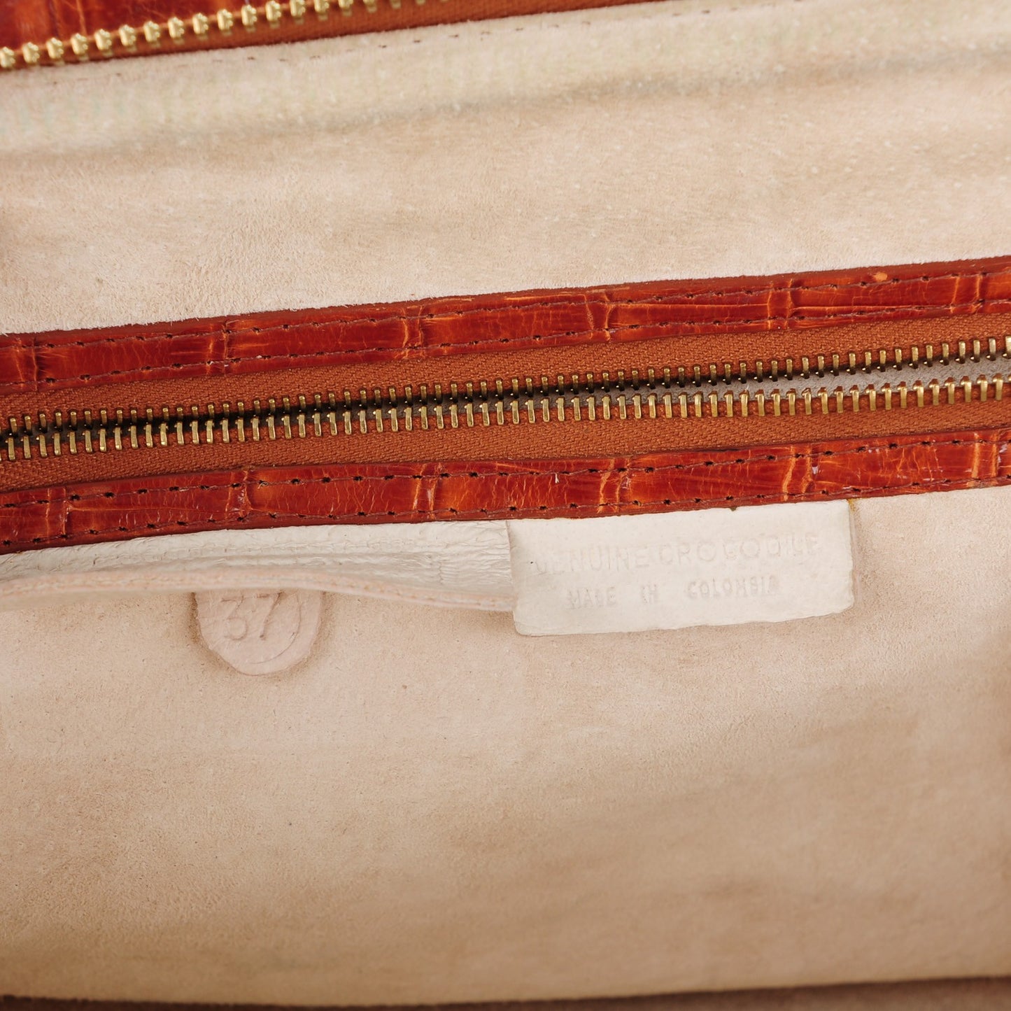 Crocodile Frame Bag Brown