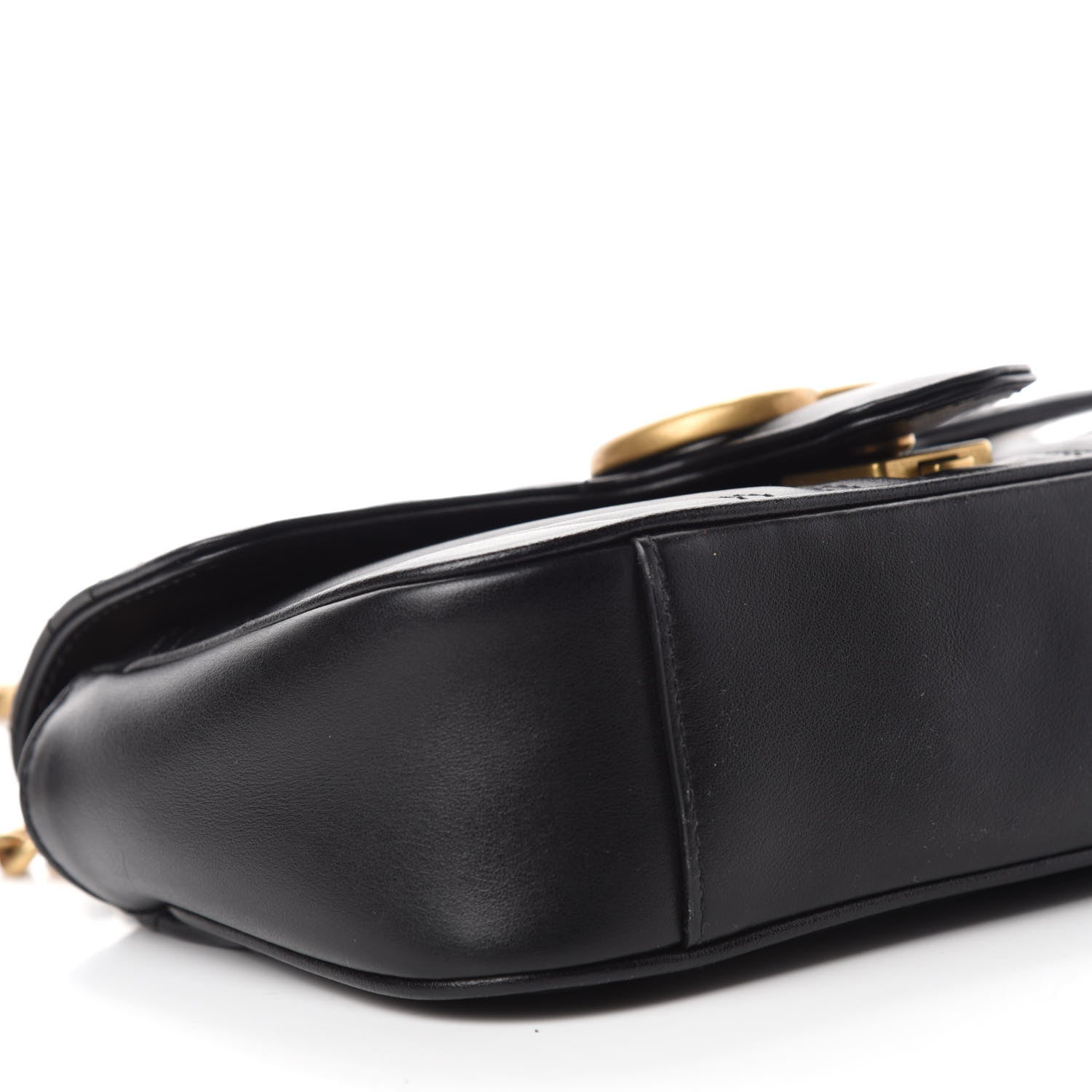 Gucci Calfskin Matelasse Mini GG Marmont Shoulder Bag Black 6 of 11