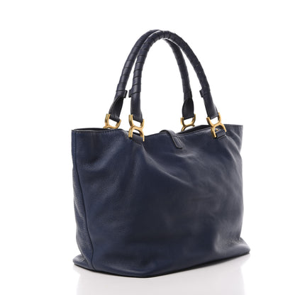 Chloe Calfskin Large New Marcie Tote Royal Navy 3 of 11