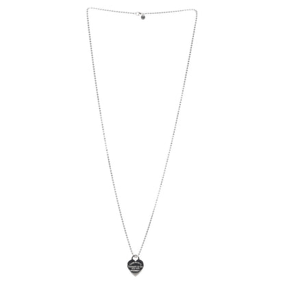 Tiffany Sterling Silver Long Return to Tiffany Heart Pendant Necklace 3 of 5