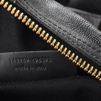 Saint Laurent Calfskin Vavin Logo Strap Duffle Bag Black 9 of 11