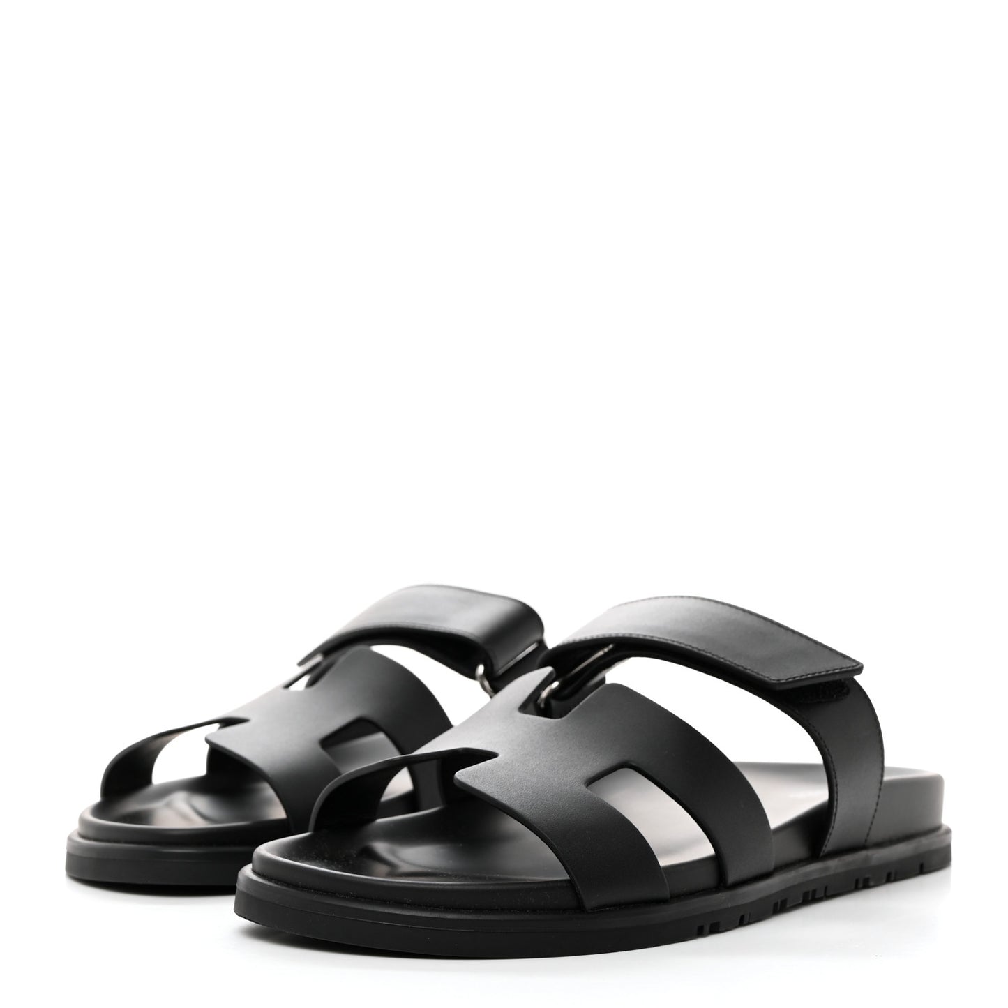 Calfskin Womens Chypre Sandals 40.5 Black