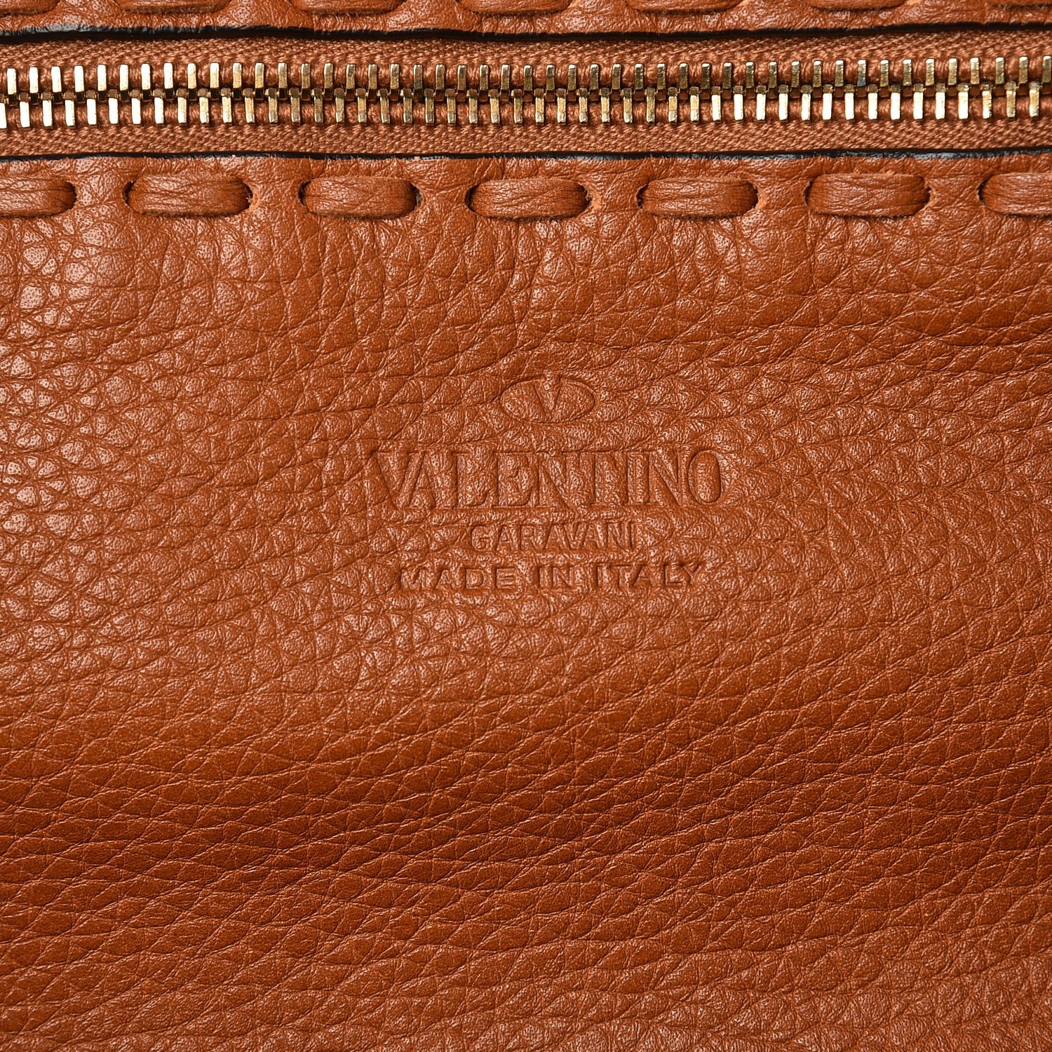 Valentino Garavani Grained Calfskin C-Rockee Fringe Tote Light Cuir 6 of 6