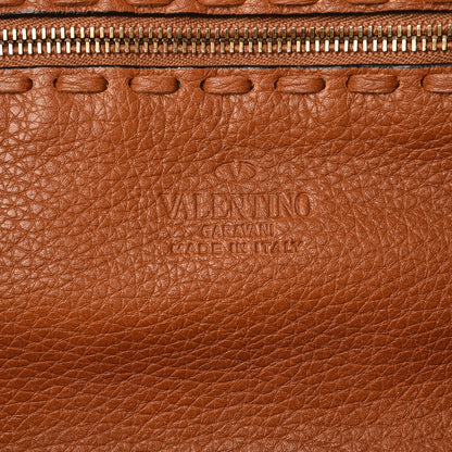 Valentino Garavani Grained Calfskin C-Rockee Fringe Tote Light Cuir 6 of 6