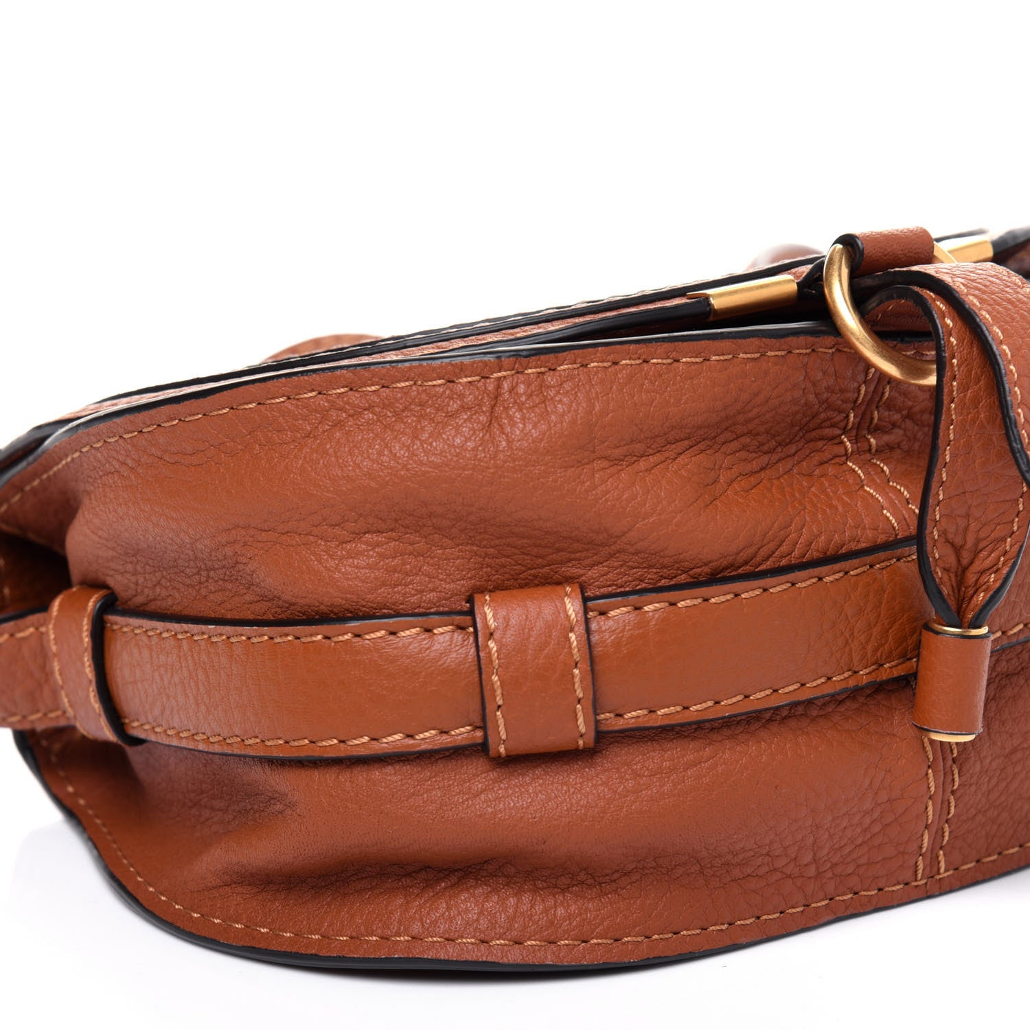 Chloe Calfskin Mini Marcie Round Crossbody Bag Tan 9 of 12