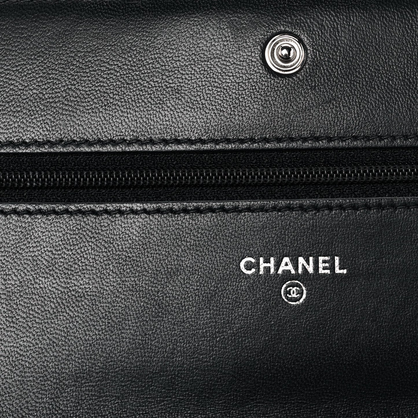 Lambskin Quilted Boy Wallet On Chain WOC Black