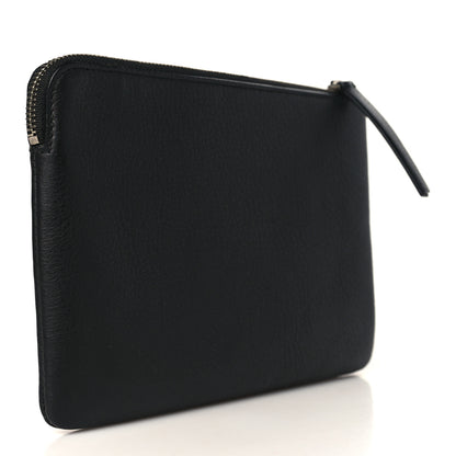 Balenciaga Calfskin Logo Medium Everyday Pouch Black 3 of 7