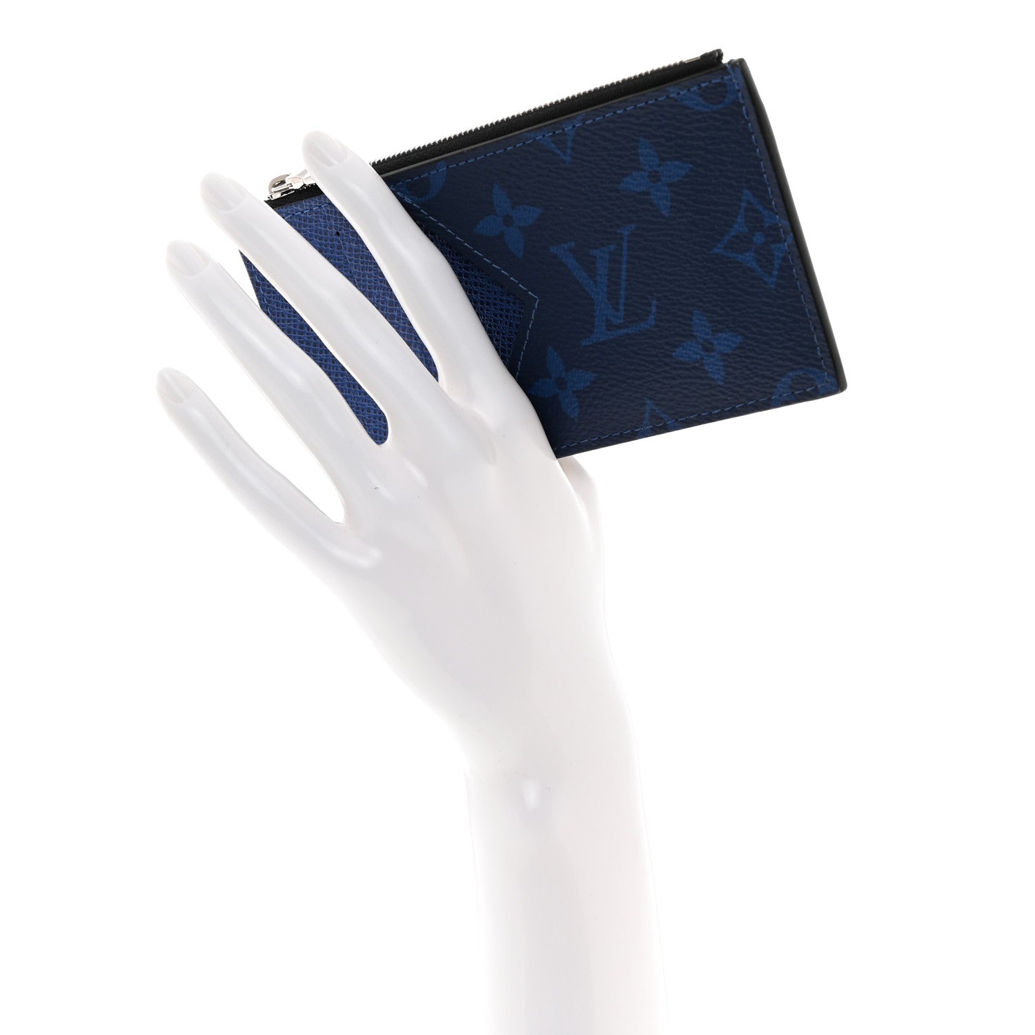 Louis Vuitton Monogram Taiga Coin Card Holder Cobalt 2 of 6