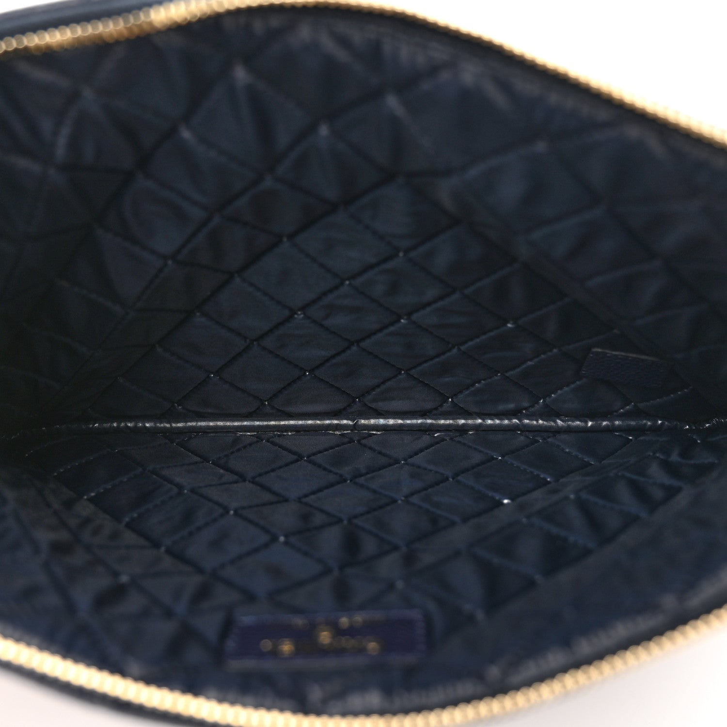 Chanel Caviar Quilted Medium Cosmetic Case Navy 5 of 7