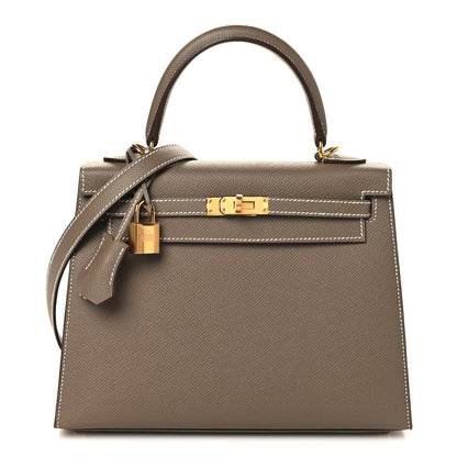 Hermes Epsom Kelly Sellier 25 Etoupe 1 of 13
