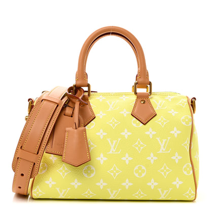 Louis Vuitton Calfskin Monogram Speedy P9 Bandouliere 25 Lemonade Yellow 1 of 10