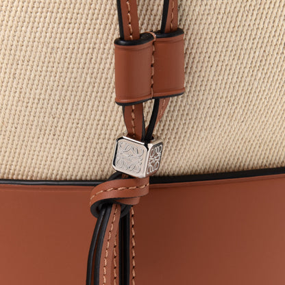 Loewe Canvas Calfskin Balloon Bucket Bag Ecru Tan 8 of 11