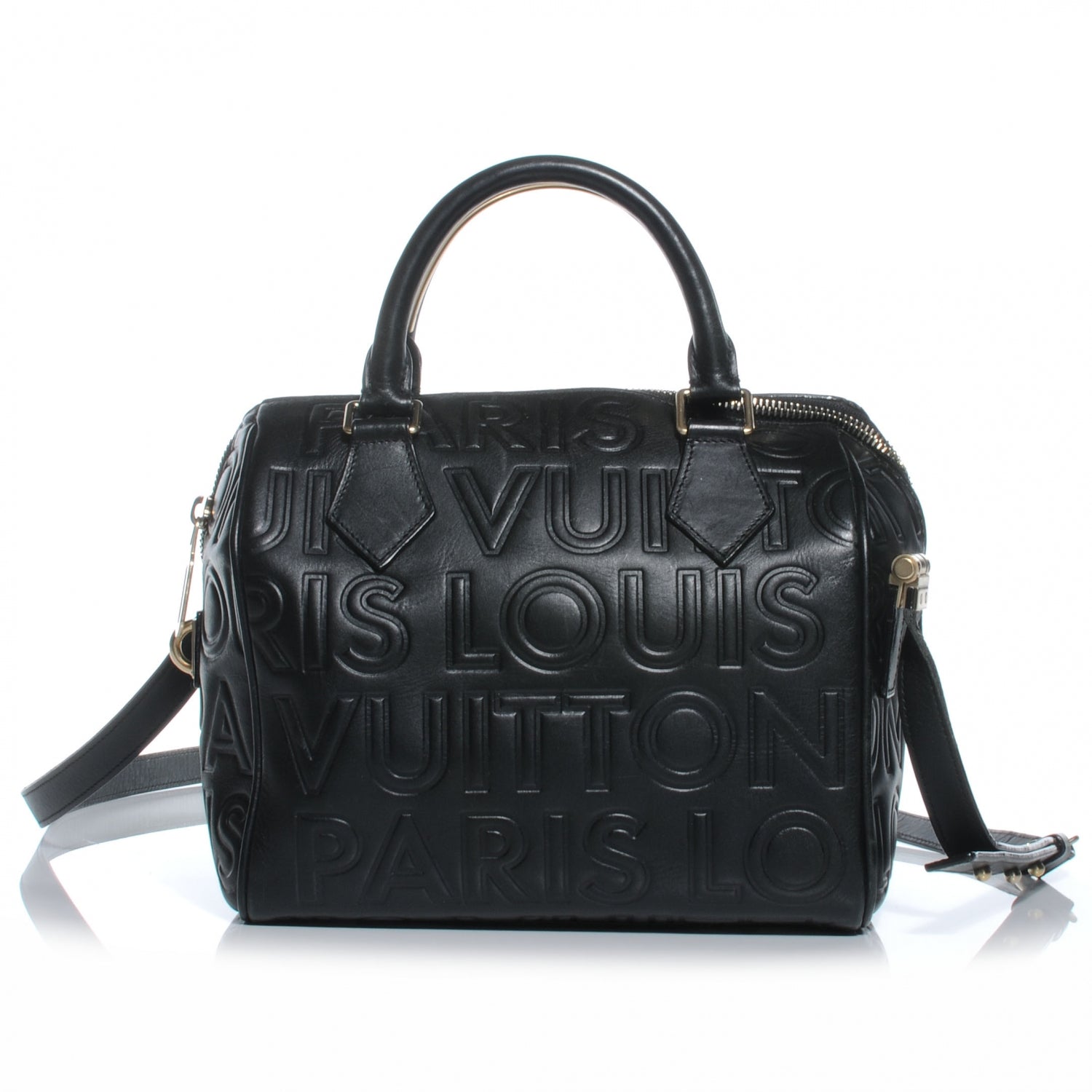 Louis Vuitton Calfskin Embossed Mini Cube Speedy Black 1 of 7
