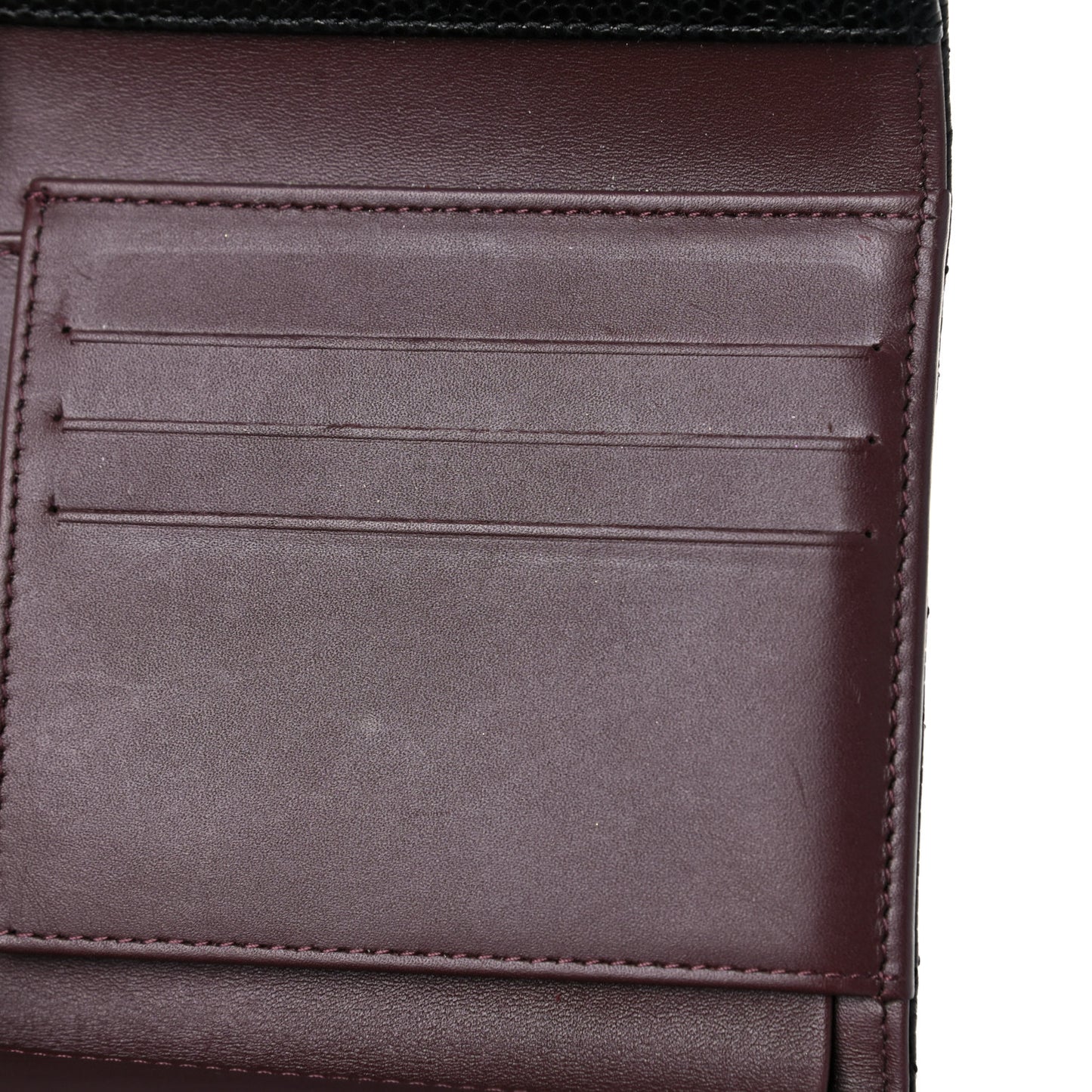 Caviar Quilted Compact Flap Wallet Black