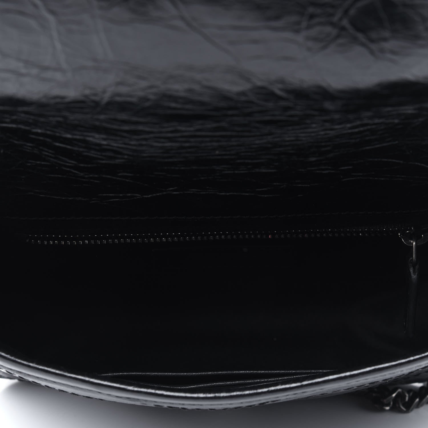 Saint Laurent Crinkled Calfskin Matelasse Monogram Niki Chain Wallet Black 8 of 33