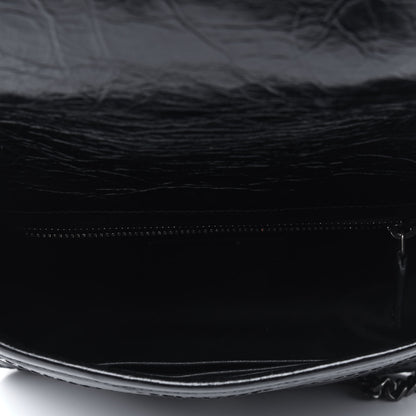 Saint Laurent Crinkled Calfskin Matelasse Monogram Niki Chain Wallet Black 8 of 33