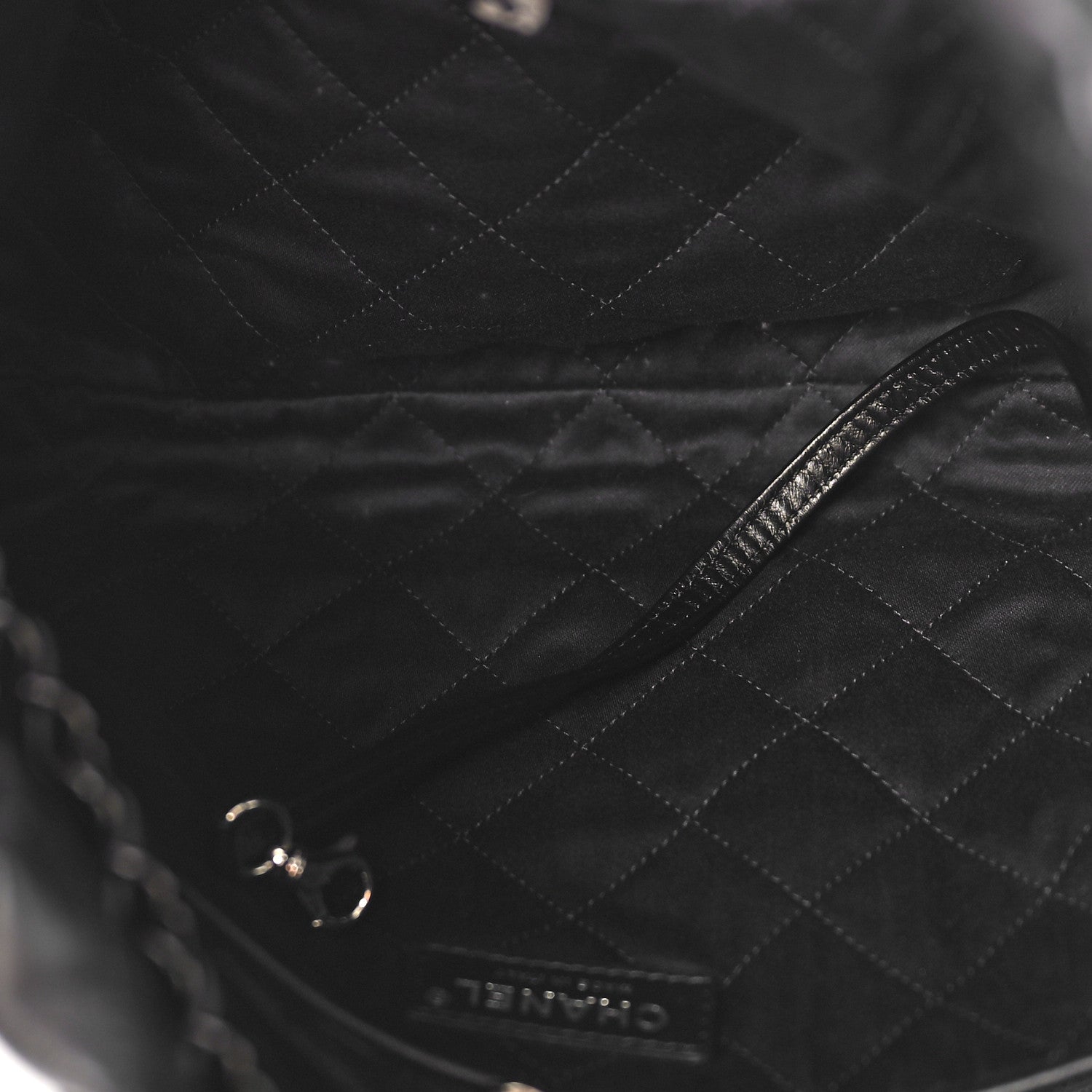 Chanel Shiny Calfskin Quilted Small Chanel 22 So Black 5 of 9