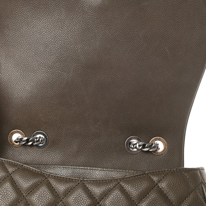 Chanel Caviar Quilted Casual Pocket Messenger Flap Khaki 12 of 13