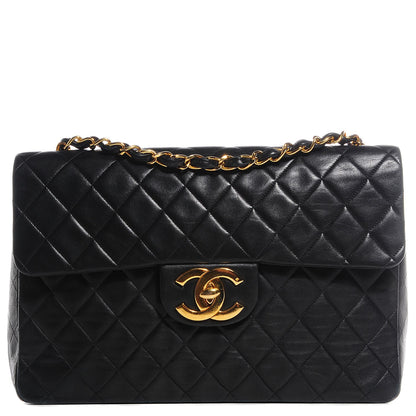 Chanel Lambskin Quilted XL Jumbo Flap Black 1 of 9