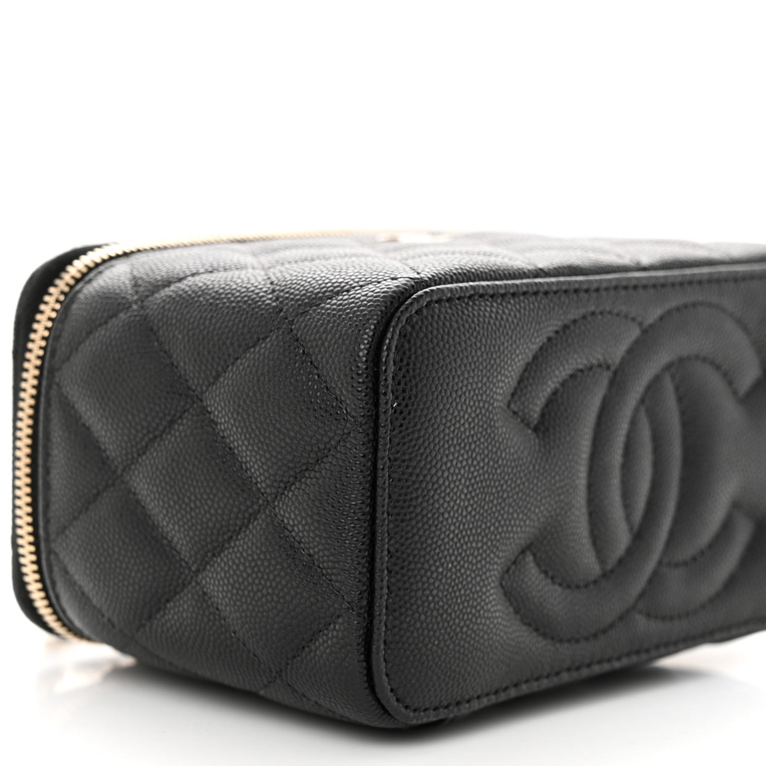 Chanel Caviar Quilted Small Vanity Case With Chain Black 9 of 11
