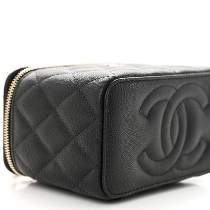 Chanel Caviar Quilted Small Vanity Case With Chain Black 9 of 11