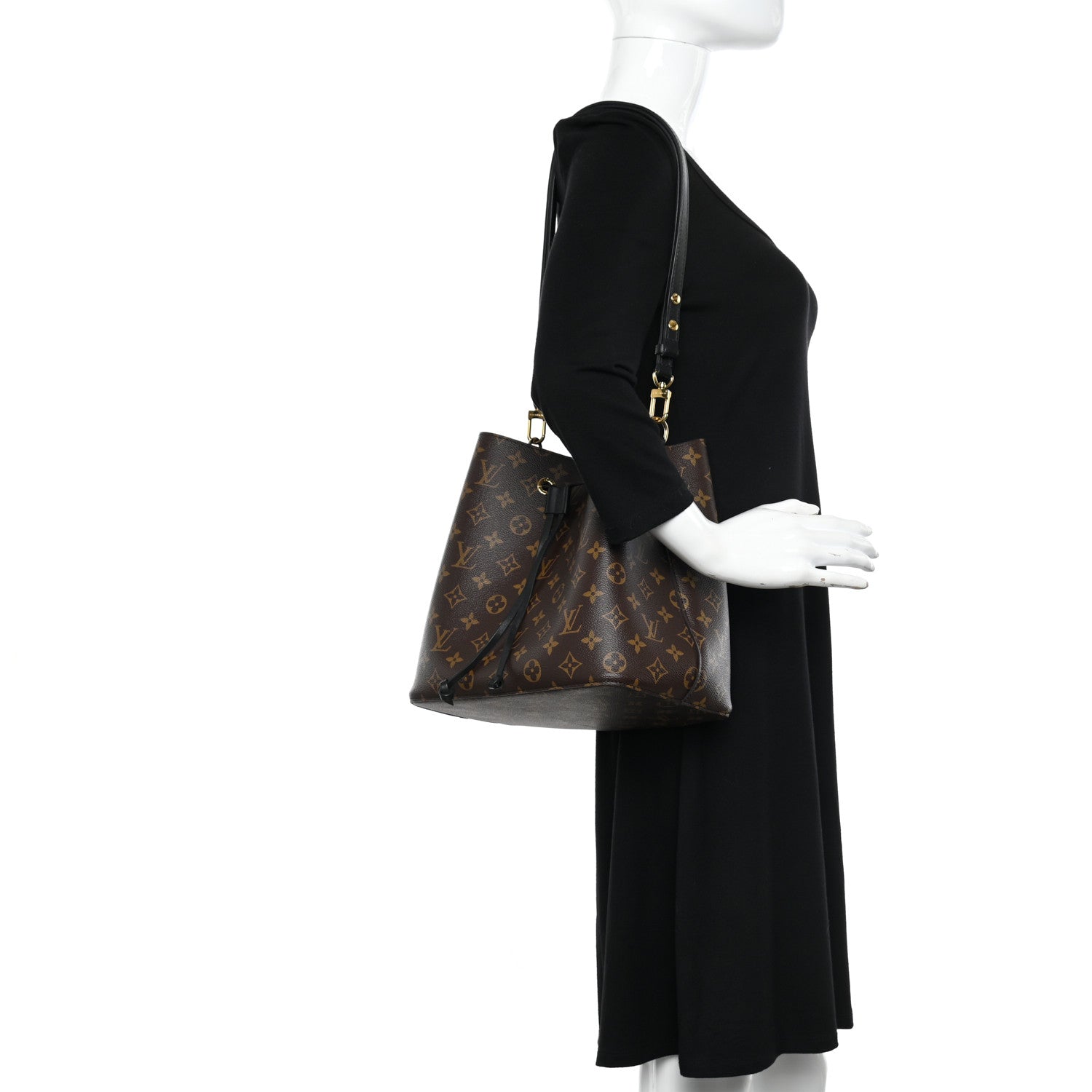 Louis Vuitton Monogram Neonoe MM Black 2 of 8