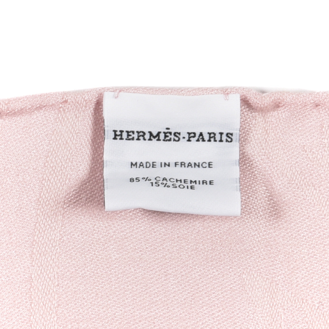 Hermes Cashmere Silk Jacquard New Libris Scarf Rose Nacre 3 of 3