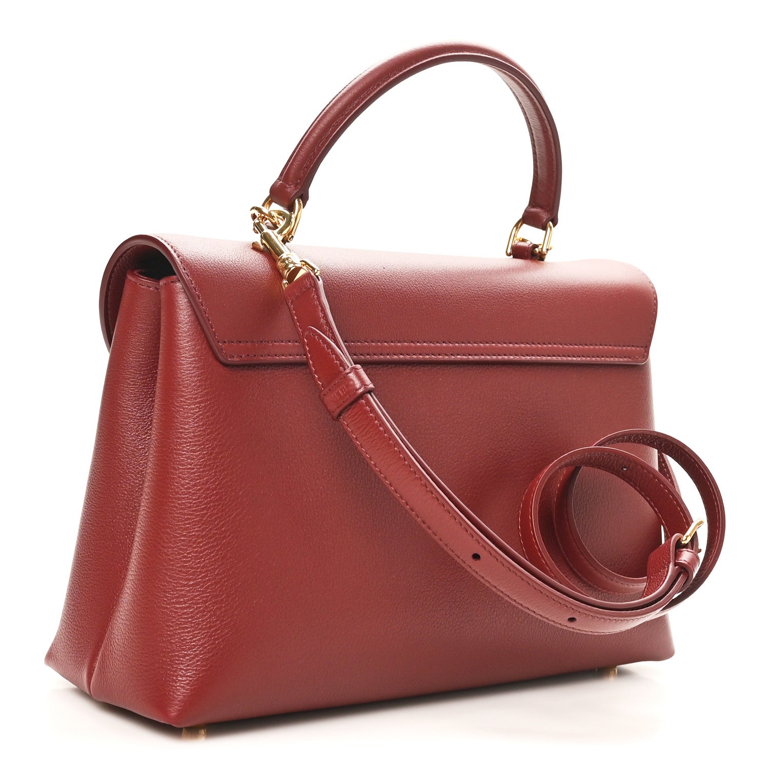Celine Supple Grained Calfskin Medium Nino Light Burgundy 2 of 9