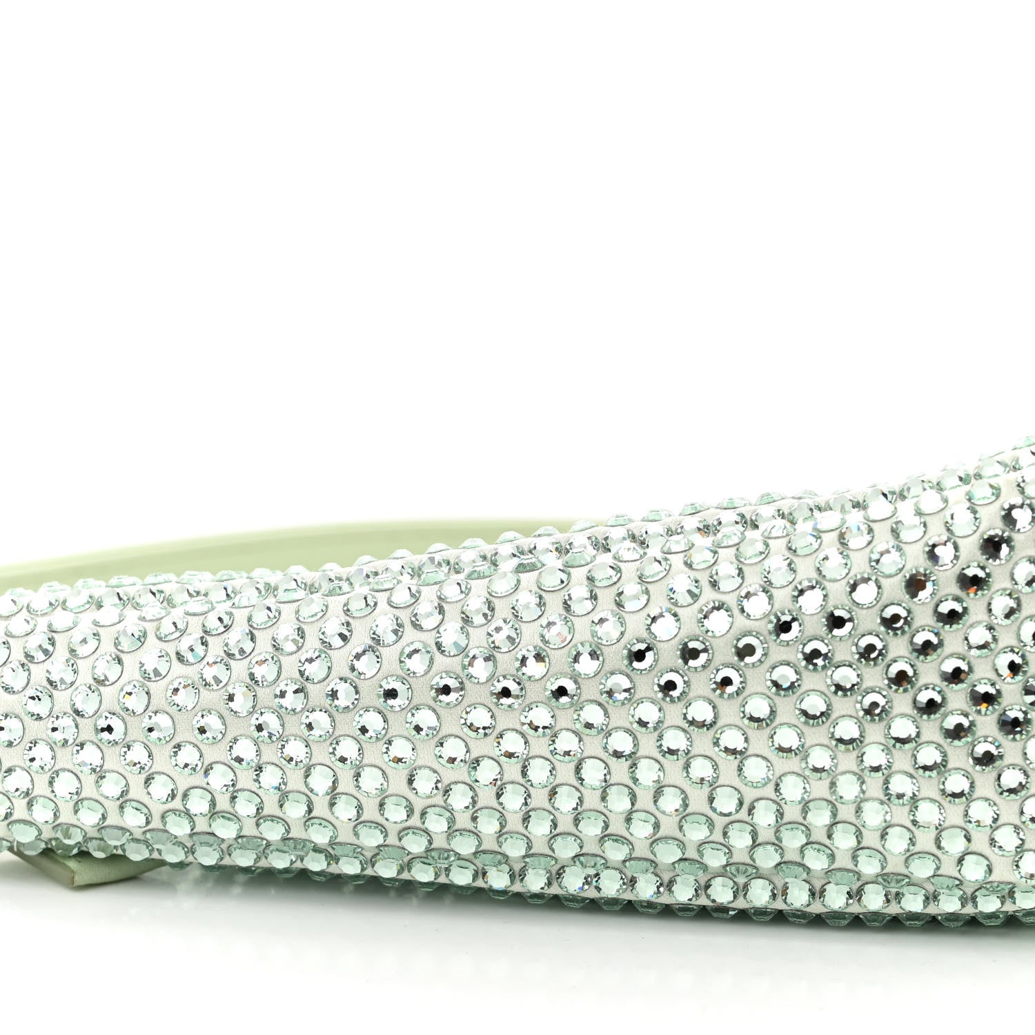 Prada Satin Crystal Triangle Pouch Acqua 9 of 10