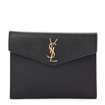 Saint Laurent Grain De Poudre Uptown Baby Pouch Black 1 of 7