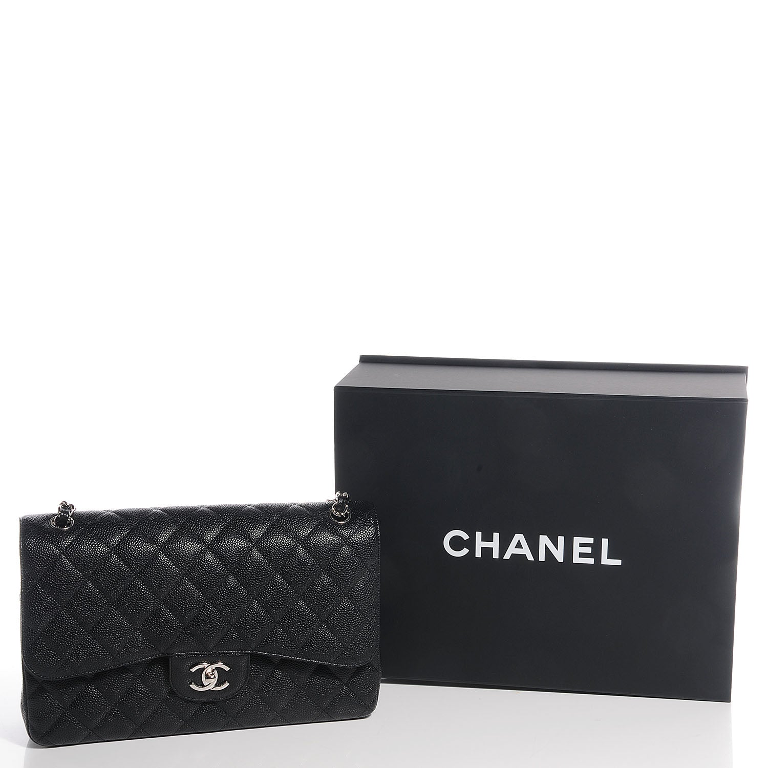 Chanel Caviar Quilted Jumbo Double Flap Black 5 of 9