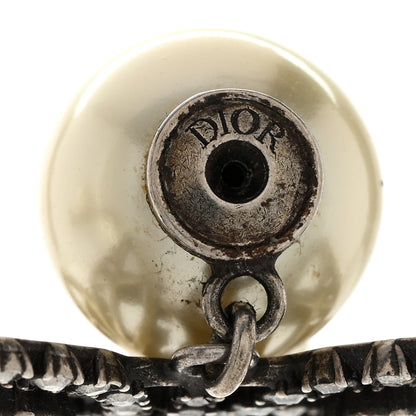 Christian Dior Crystal Pearl Butterfly Drop Earrings White 5 of 5