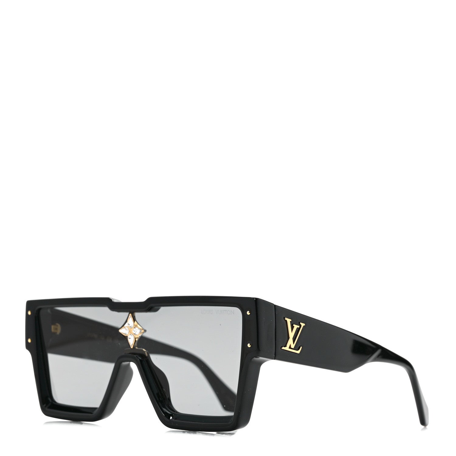 Louis Vuitton Acetate Cyclone Sunglasses Z1578E Black 1 of 9