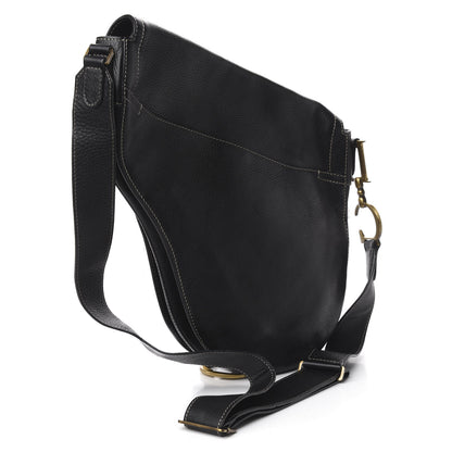Christian Dior Calfskin Baudrier Saddle Bag Black 2 of 11