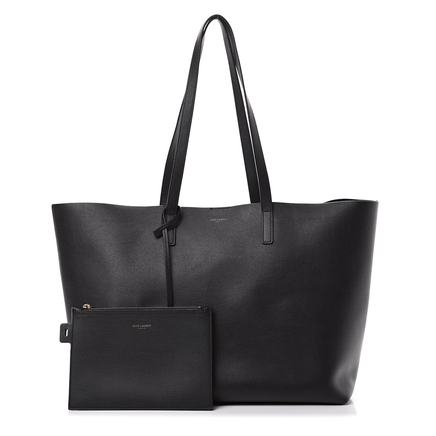 Calfskin Large Shopping Tote Black