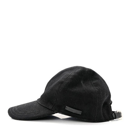 Prada Tessuto Wool Baseball Cap S Black 4 of 10