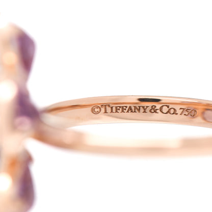 Tiffany 18K Rose Gold Diamond Amethyst Sparklers Flower Ring 49 5 5 of 5