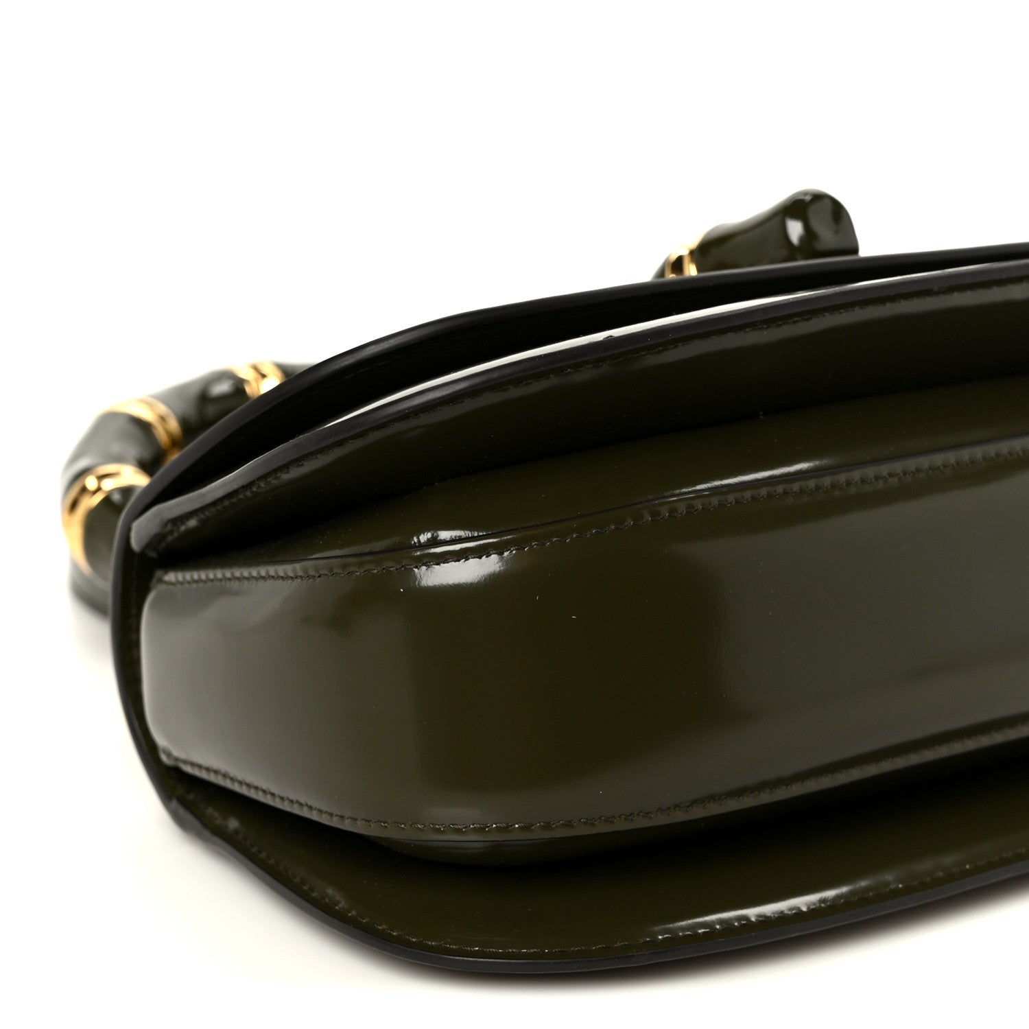 Gucci Shiny Polished Calfskin Medium Bamboo Luscious Green 11 of 13