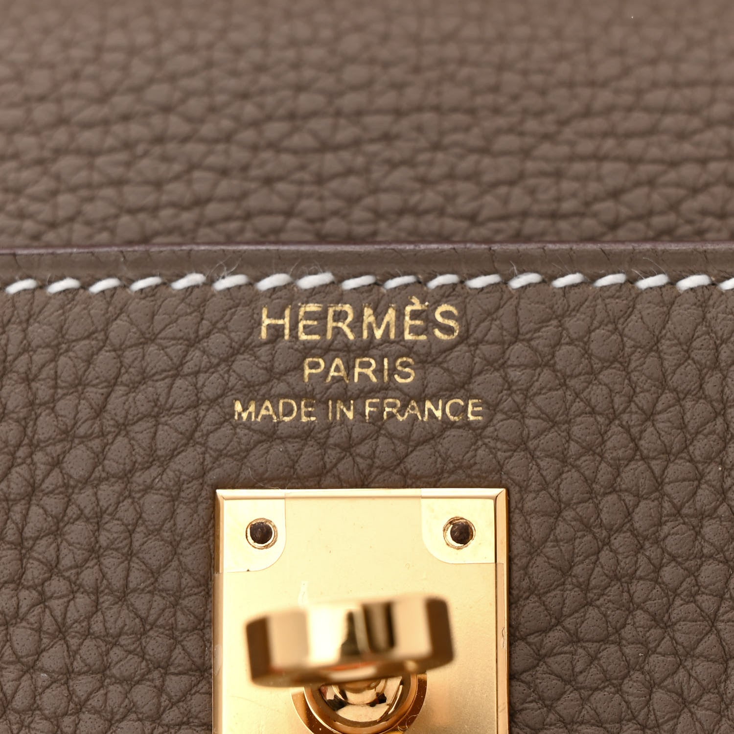 Hermes Togo Kelly Retourne 25 Etoupe 6 of 12