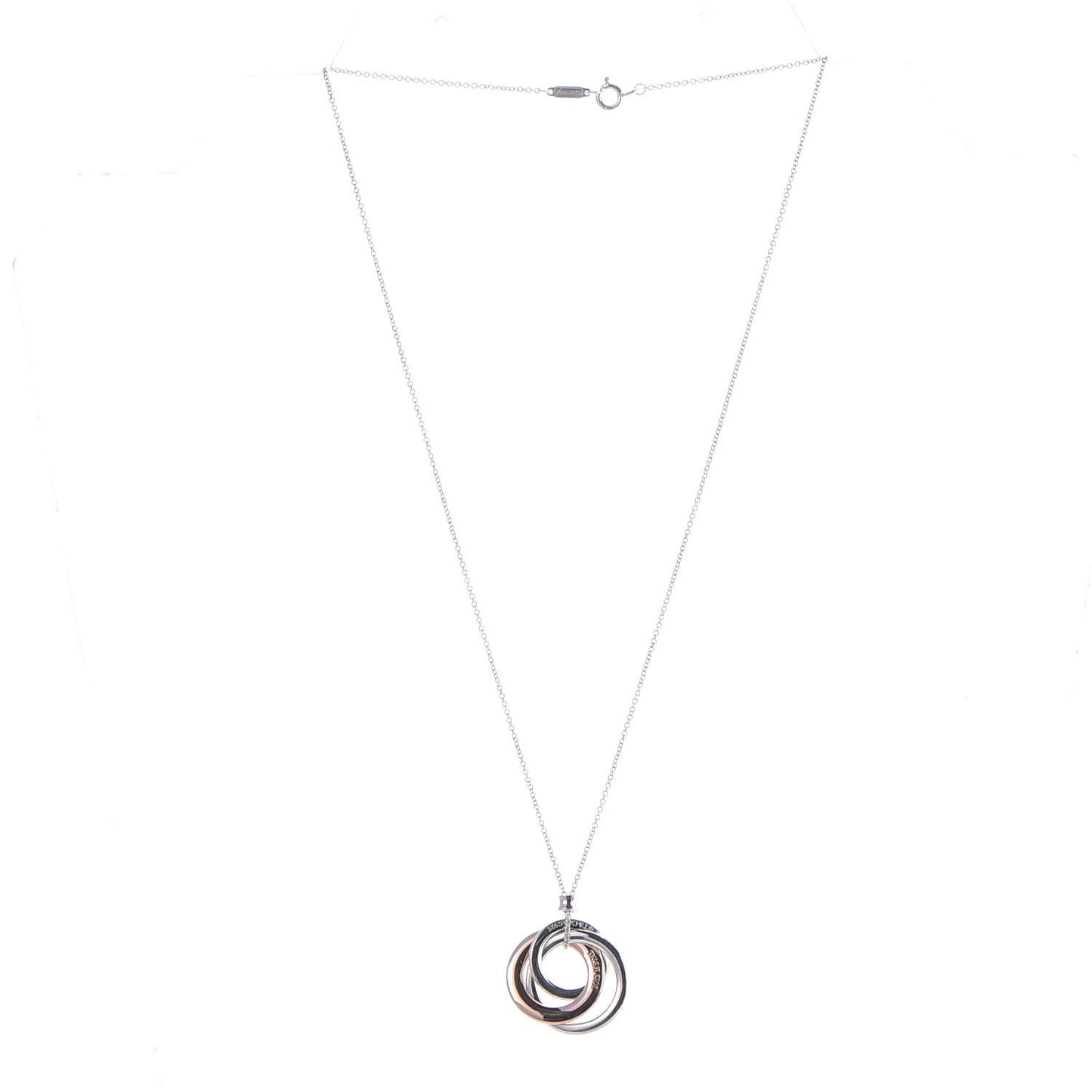 Sterling Silver Rubedo Small Interlocking Circles Pendant