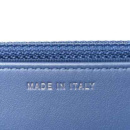 Chanel Denim Quilted Camellia Wallet On Chain WOC Blue 7 of 10