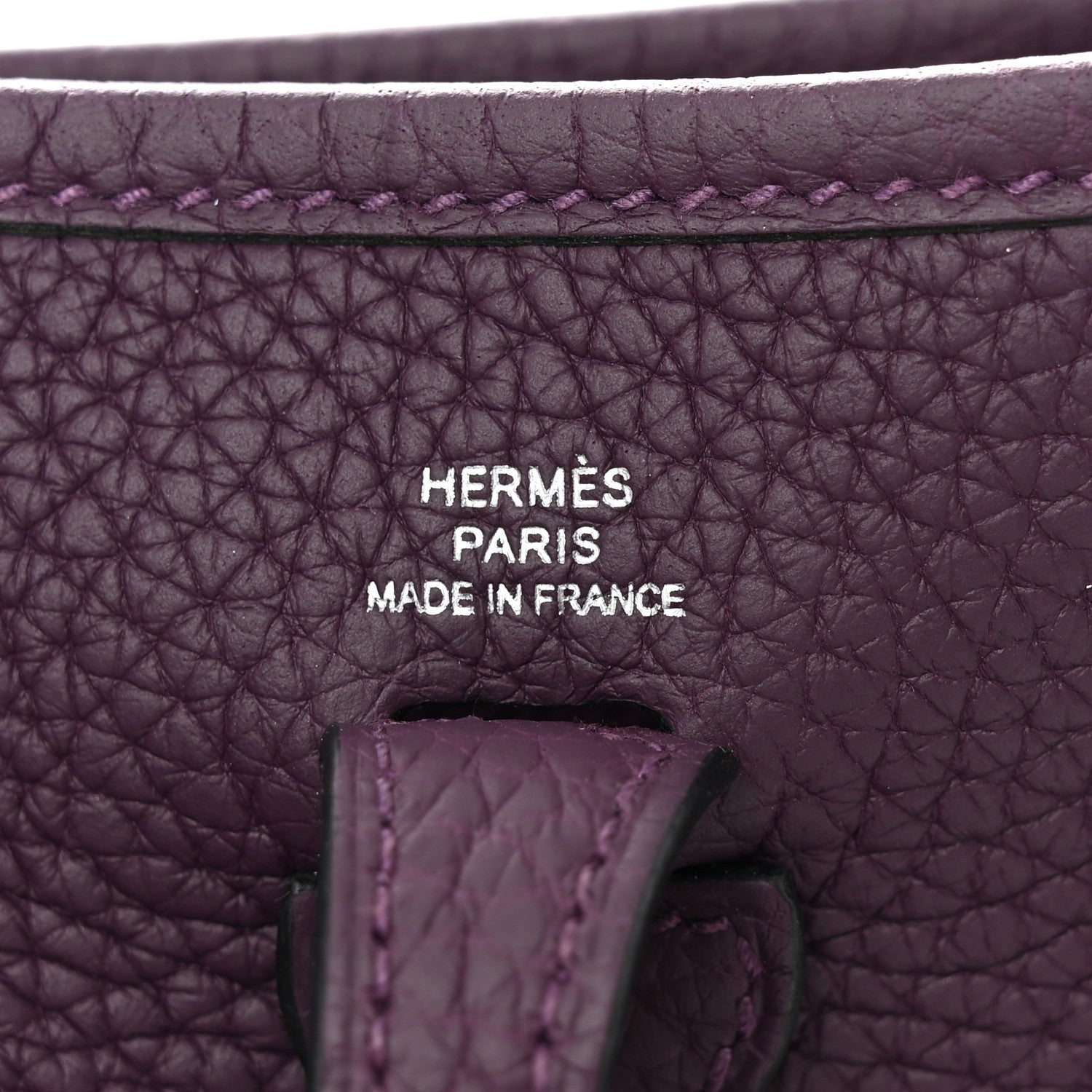 Hermes Taurillon Clemence Amazone Evelyne TPM Cassis Rouge Grenat 6 of 11